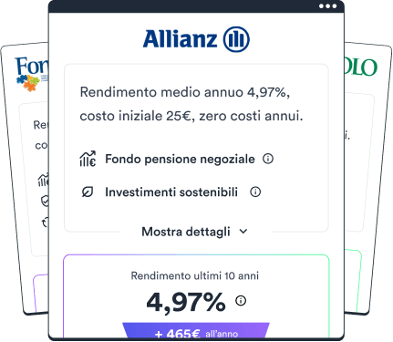 Foto di confronto di fondi pensione